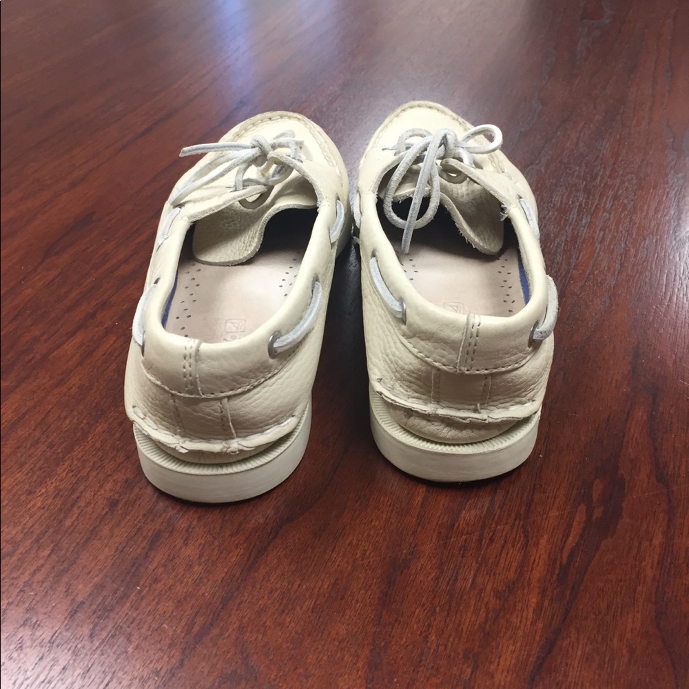 Sperry Top-Siders W 7.5 Cream Gently Used - Picture 3 of 6